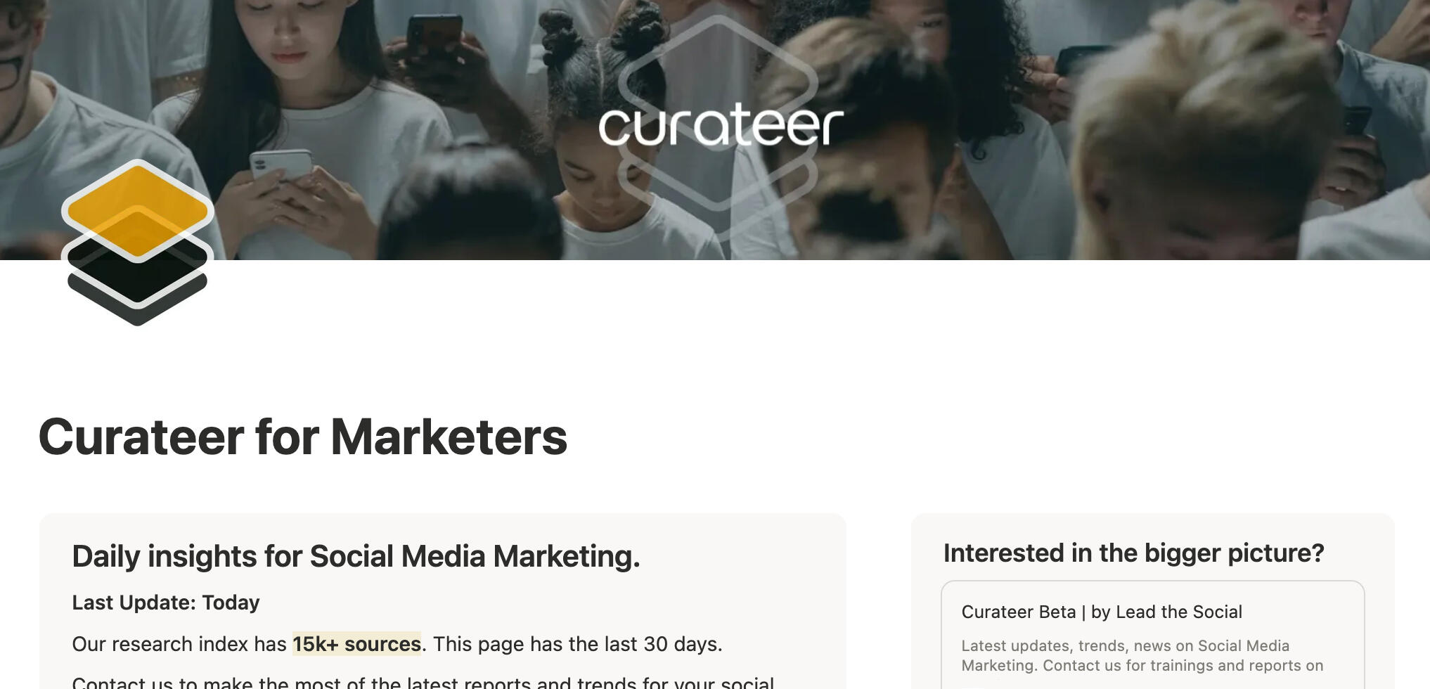 curateer Beta Screenshot